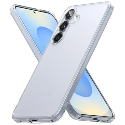 Immagine di Ringke Fusion Compatibile con Cover Samsung Galaxy S25, Protezione da Ditate e Macchie, Custodia Antiurto Buon Grip Matte Clear