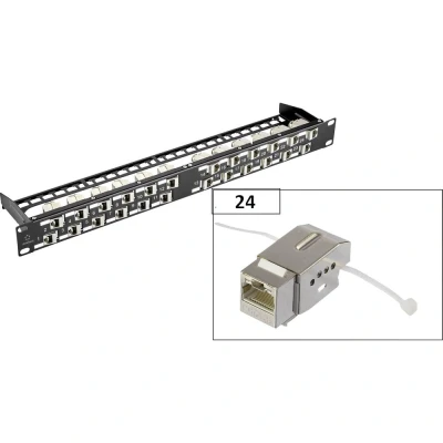 Immagine di Renkforce KSV10 24 Porte Patchpanel di rete 483 mm (19) CAT 6 1 U