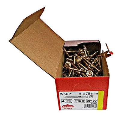 Immagine di viti per legno a testa piatta, tutte le misure, Torx