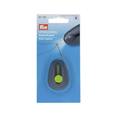 Immagine di Prym 611125 Nadeleinfädler mit LED Licht, pflaumenblau Infila ago, Plastica, Metallo, Multi Colour, 18.5 x 9.5 2 cm