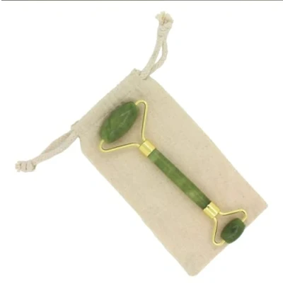 Immagine di Sun &amp; Sia Massaggiatore viso in pietra naturale Rotolo di giada (+ custodia) Ideale per rinfrescare la carnagione, trattare tasche e occhiaie, stimolare circolazione Pelle più ferma ed