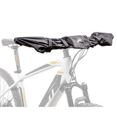 Immagine di FISCHER Custodia protettiva per display e manubrio, in poliestere nero, protezione da umidità, polvere sporco, manubrio fino a 80 cm di lunghezza