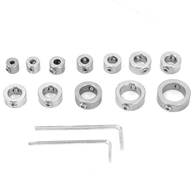 Immagine di Samfox Anello Limite di Foratura 1 Set Assortimento Punte per Trapano, 12 Pezzi 3 16mm Collari Arresto profondità in Acciaio Inossidabile