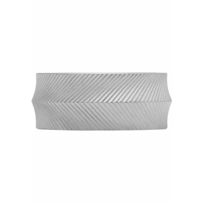 Immagine di Fossil Anello da uomo, Harlow Linear Texture in acciaio inossidabile, JF04568040, Argento (Silver), 10