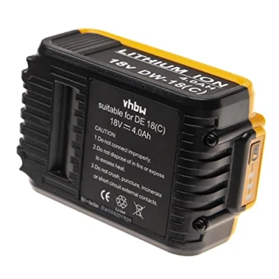 Immagine di vhbw batteria compatibile con Dewalt DCF887, DCF886M2, DCF886D2, DCF886N, DCF887N, DCF887D2, DCF886NT utensile elettrico (4000 mAh, Li Ion, 18 V)