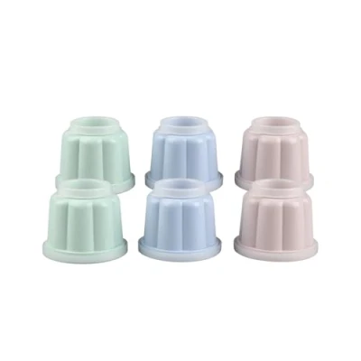 Immagine di Dr Oetker Stampini in plastica per Budini e Dolci al Cucchiaio Ø7,5x6,2 cm con sigilli su entrambe le estremità Conf da 6 pz, 2 rosa, verdi azzurri Lavabili lavastoviglie