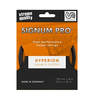 Immagine di Signum Pro Hyperion Corda da Tennis, 1,30 mm x 12 m, Colore: Nero
