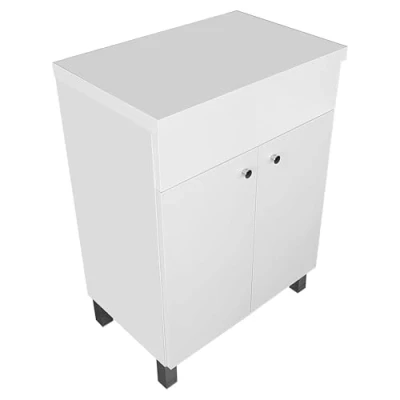 Immagine di paplinskimoebel lavabo con mobiletto IGA per bagno Mobile in piedi lavabo, 60 cm di larghezza, bianco armadio da 2 ante