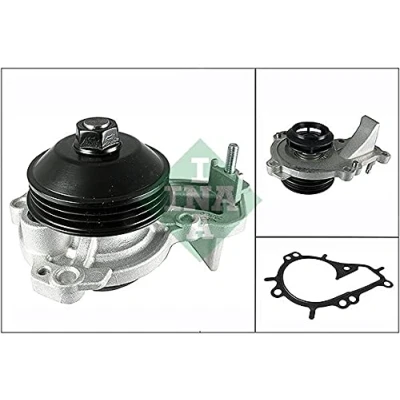 Immagine di INA 538 0147 10 Pompa acqua con guarnizione per trasmissione cinghia Poly V CITROËN: C3 II, C4 II Cactus, DS3 Hatchback, PEUGEOT: 208 I Hatchback