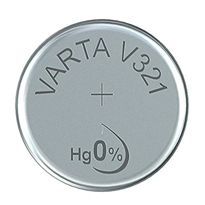 Immagine di VARTA 14501321 Batteria a bottone V321 da 1,5 Volt, capacità 13 mAh, sistema chimico di ossido d&#039;argento, per dispositivi elettronici quotidiani garantire un&#039;alimentazione ottimale