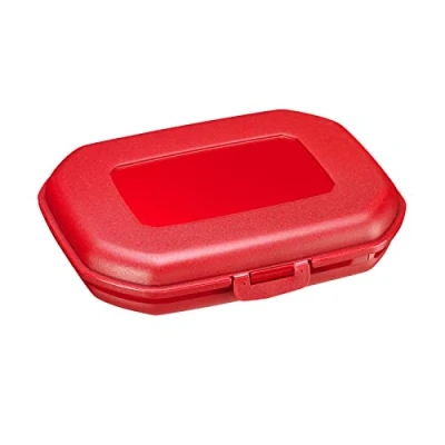 Immagine di Westmark Snack Box Contenitore per Pane, Con Chiusura a Scatto, Altezza: ca. 3,7 cm, Plastica, Mini, Rosso/Verde, Disponibile in Colori Assortiti, 23512270