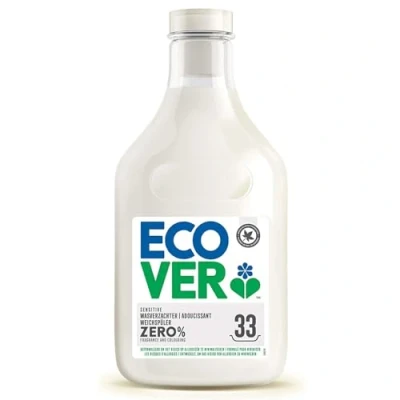 Immagine di Ecover, Zero Sensitive, ammorbidente (1 L/33 lavaggi), senza profumo con ingredienti a base di piante, per capi morbidi e stiratura facile