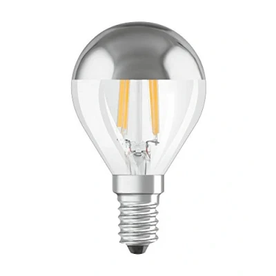 Immagine di OSRAM LED Retrofit CLASSIC P Mirror Lampadina LED, Attacco: E27, Bianca Calda, 2700 K, 2.50 W, Equivalenti a 25 A, Chiaro, Taglia Unica