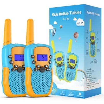 Immagine di Kearui Giocattoli Bambini 3 9 Anni,Walkie Talkie 8 Canali Radio Giocattolo a 2 vie Con Torcia LCD Retroilluminata All&#039;aperto al Coperto,Regali per 12 Ragazze o Ragazzi