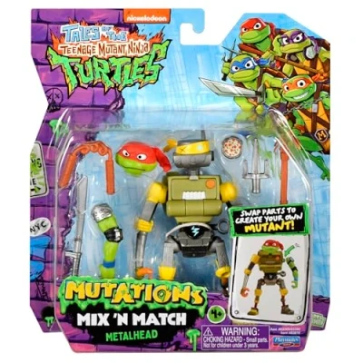 Immagine di Teenage Mutant Ninja Turtles Tales of Mutations Mix and Match Action Figure Metalhead da 11,4 cm