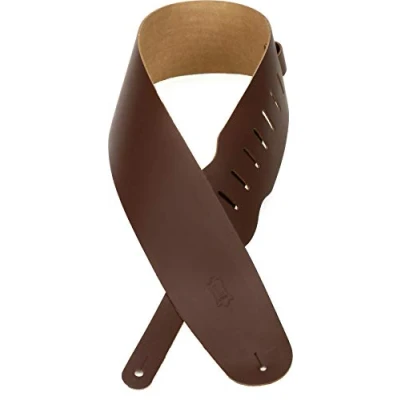 Immagine di Levy&#039;s M4 BRN Tracolla Per Chitarra Chrome tan Leather 3 1/2&quot; Brown