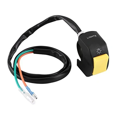 Immagine di Keenso Commutatore Manubrio Moto Universale 7 / 8inch Mount LED Interruttore on/off Faro con Pulsante(Giallo)