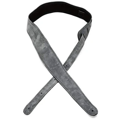 Immagine di Fender, Reversible Suede Tracolla in pelle scamosciata per chitarra e basso, 5cm Larghezza, Nero &amp; Colore Beige