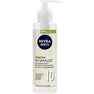 Immagine di NIVEA MEN MENMALIST Gel detergente viso e barba (1 x 200 ml), 2 in 1 con formula corta biodegradabile, cura uomo adatta a tutti i tipi di pelle
