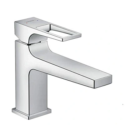 Immagine di hansgrohe Metropol Miscelatore monocomando lavabo 100 con maniglia a staffa e push open, cromo, 74502000