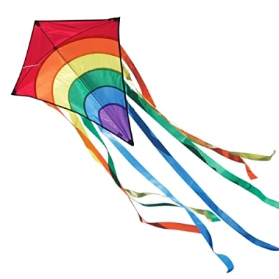 Immagine di CIM Aquilone Rainbow Eddy RED per etá superiore ai 3 anni Dimensioni: 65x74cm incl. filo e coda