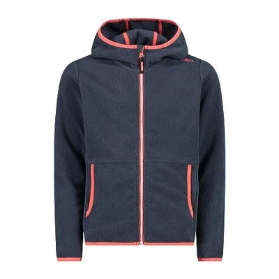 Immagine di CMP Giacca in pile da bambini con cappuccio fisso, Titanio Red Fluo, 104