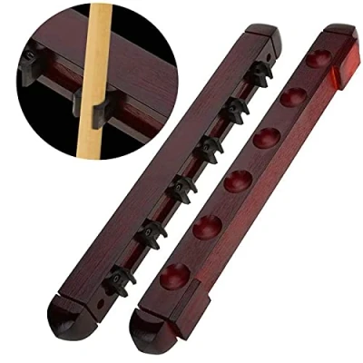 Immagine di gotyou Portastecche da Parete,Legno Porta Stecche Biliardo,Porta Biliardo per 6 Stecche,Snooker Appendere Rack Supporto,Snooker Accessori Scuole, Case, Club