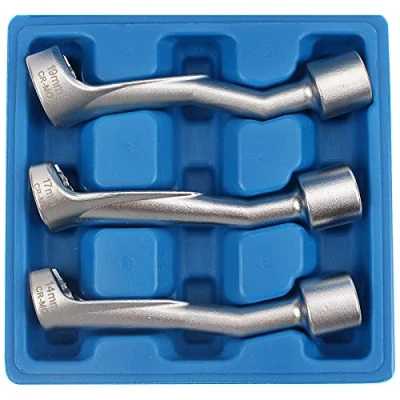 Immagine di CCLIFE 3 Pezzi 1/2 Pollici Set di Chiave a bussola per Iniettori Diesel ad Anello Aperto 14 17 19 mm