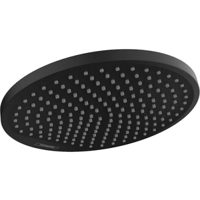 Immagine di hansgrohe Crometta S soffione doccia, dimensioni 240mm, a pioggia per montaggio parete o soffitto con 1 tipo di getto, nero opaco