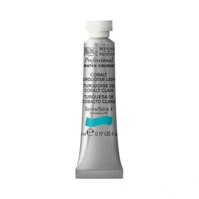 Immagine di Winsor &amp; Newton 8840267 Professional Vernici ad acquerello, vivaci e resistenti alla luce, pigmenti per artisti nella concentrazione più forte, tubo da 5 ml, Turchese Di Cobalto Chiaro ROW