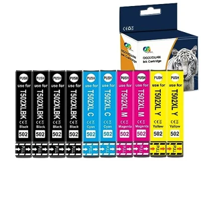 Immagine di Licai 502XL Cartucce d&#039;inchiostro compatibili per Epson 502 XL Workforce WF 2860DWF 2865DWF (WF 2860 WF2865) Expression Home XP 5100 5105 (10pcs)