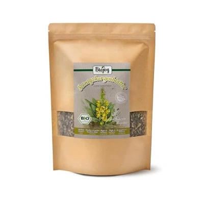 Immagine di Biojoy Foglie di verbasco BIO (250 g), essiccate e tritate, Tè ai verbasco, per preparare il infusione (Verbascum tapsus)
