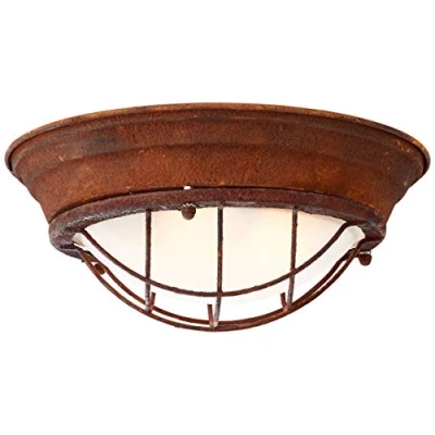 Immagine di BRILLIANT lampada Typhoon da parete E soffitto 34cm color ruggine/bianco 2x A60, E27, 40W, Adatto per lampade normali (non incluse) Scala a ++ LED