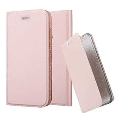 Immagine di Cadorabo Custodia Libro per Honor 8 in Classy Oro Rosa con Vani di Carte, Funzione Stand e Chiusura Magnetica Portafoglio Cover Case Wallet Book Etui Protezione