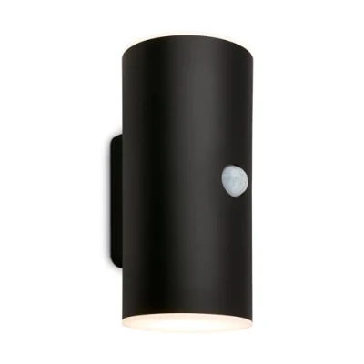 Immagine di BRILONER lampada da parete a LED con batteria e sensore di movimento, crepuscolare, timer 20 secondi, esterna, applique esterno, proiettore LED, 15,5x7x8,5 cm (HxLxP), nero