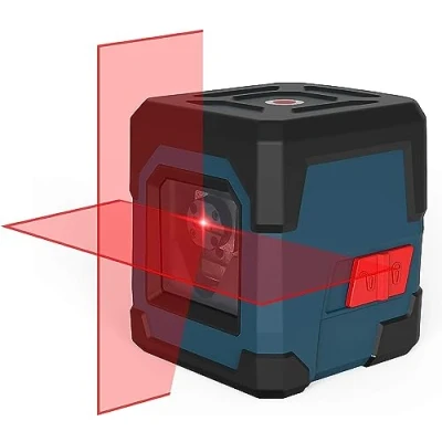 Immagine di RockSeed Cross Livella laser Punti orizzontali e verticali Ruotabile di 360 con modalità manuale/autolivellante IP54 1M antiurto (batteria inclusa)