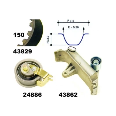 Immagine di MAPCO 23830 Kit cinghia di distribuzione 150 con materiale montaggio VOLKSWAGEN: Golf 4, Sharan I, New Beetle Hatchback, AUDI: A6 C5 Avant