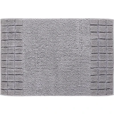 Immagine di Linea Due Chess Tappeto per Il Bagno, Cotone, Argento, 60 x 90 cm