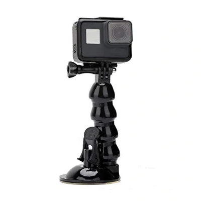 Immagine di Eyeon Jaws Flex Clamp Morsetto Flettere Supporto a Ventosa Auto con Estensione Flessibile Collo d&#039;oca per GoPro Hero/Session, Xiaomi Yi 4K/Lite, Polaroid, SJCAM, Akaso, Campark, Apeman e Smartphone