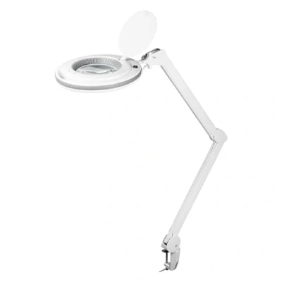Immagine di goobay 60362 lente di ingrandimento a LED con morsetto, 9 W, in vetro cristallo da 127 mm, temperatura colore 6400 K, 1,75x, flusso luminoso 83 730 lumen/bianco