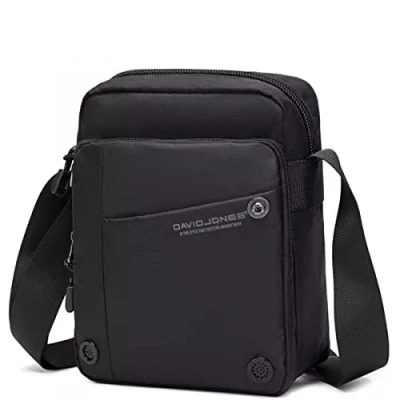 Immagine di David Jones Borsa a Tracolla da Uomo in Nylon Pilota Nero 1