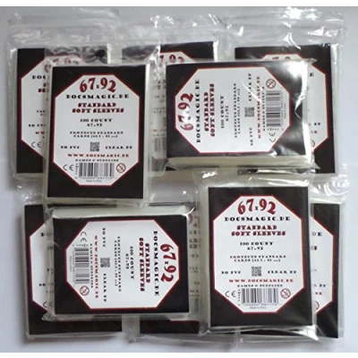 Immagine di docsmagic.de 1.000 Soft Card Sleeves Clear 10 Packs 67 x 92 mm Standard Size