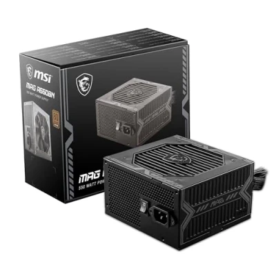Immagine di MSI MAG A550BN Alimentatore, Spina EU 550W, certificato 80 Plus Bronze, ATX PSU, 12V Single Rail, circuito DC to DC, ventola 120mm 5 anni di garanzia