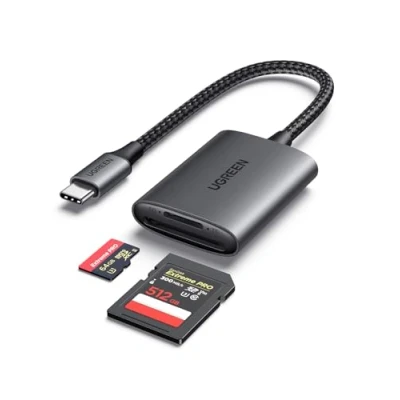 Immagine di UGREEN UHS II Lettore di Schede SD MicroSD USB C TF Compatibile con Thunderbolt 4 3 per MacBook Pro Air 2023 iPad iPhone 16 15 Plus Max Galaxy S24 S23 Xiaomi 13 Redmi 12