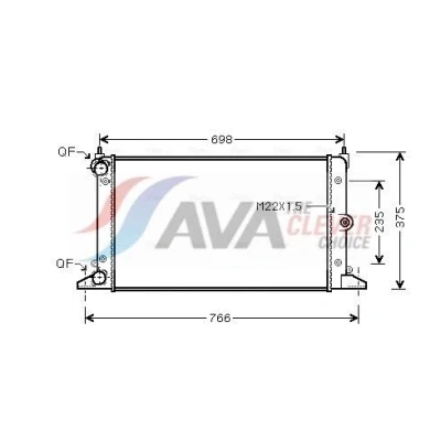 Immagine di AVA COOLING SYSTEMS Radiatore motore Alluminio 635mm 378mm 34mm senza serbatoio compensazione Alette di raffreddamento montate meccanicamente VNA2188