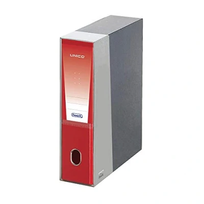Immagine di Favorit Raccoglitore documenti Unico con Custodia, 1 Pezzo, Formato Interno 23 x 30 Dorso 5 cm, Rosso