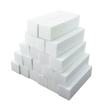 Immagine di Soleebee Lime e Buffer per unghie Mattoncini Blocchi levigatura chiodo Tampone lucidatura professionale Bloccante in corindone (20 pezzi Bianco)