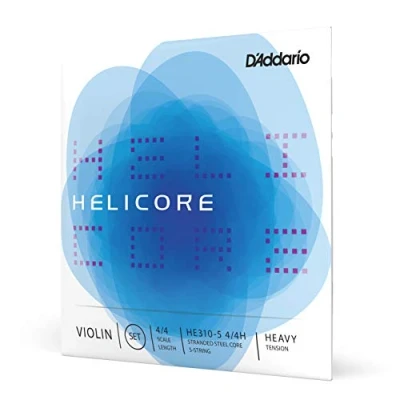 Immagine di Set D&#039;Addario Helicore da 5 corde per violino, scala 4/4, tensione forte