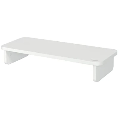 Immagine di Leitz Supporto da Scrivania per Monitor o Laptop 24 &quot;, Fino ad un Peso di 20 kg, Spazio Tastiera 470 mm, Gamma Ergo, 7,9 cm x 21 8,4 Bianco, 64340001