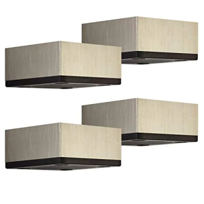 Immagine di SOTECH Set da 4 Piedini per Mobili MOTEL 65 x mm Altezza 30 Effetto Acciaio Inox di Appoggio in Alluminio